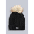 Black - Side - Animal Womens-Ladies Becky Recycled Winter Hat