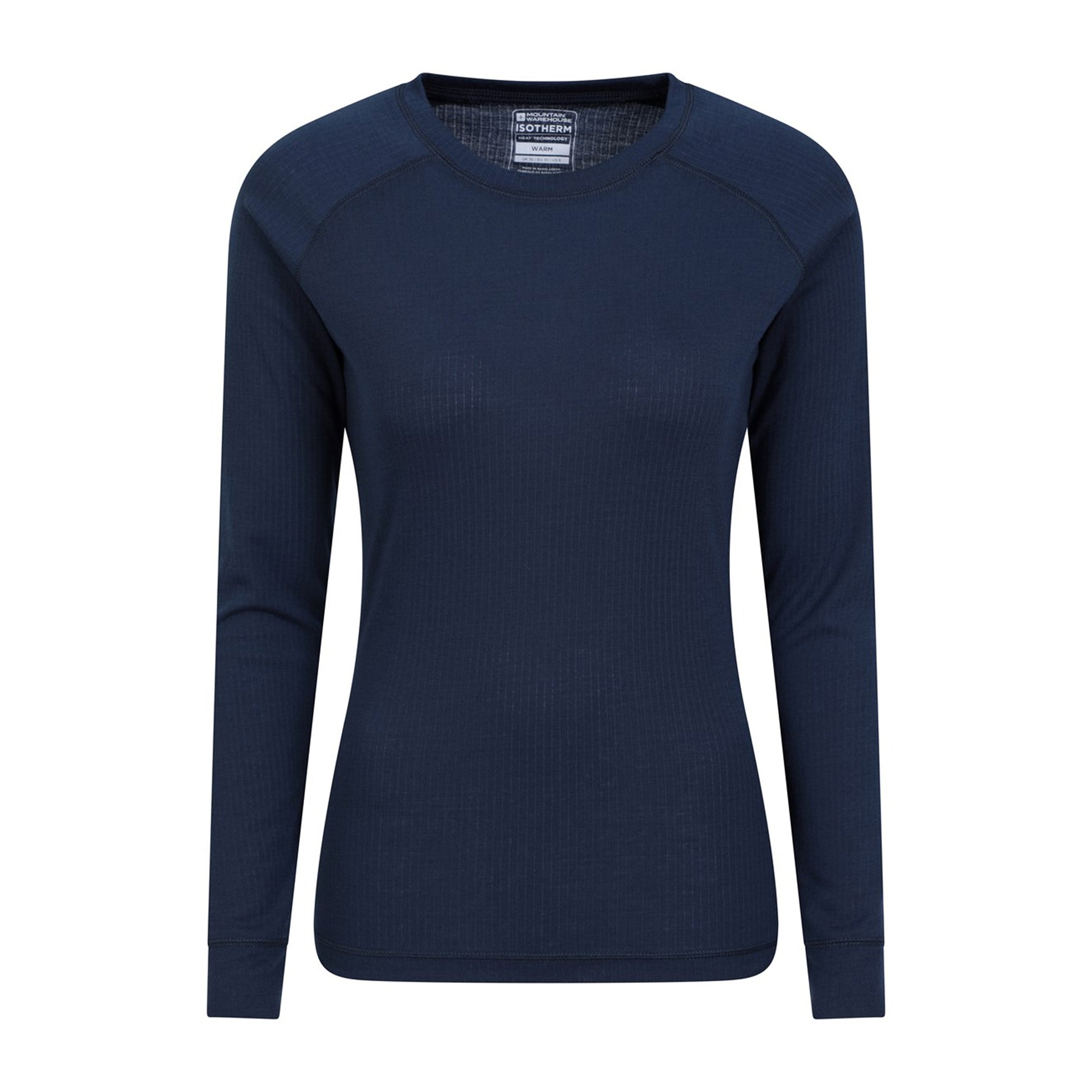 Navy - Side - Mountain Warehouse Womens-Ladies Talus Thermal Base Layer Top (Pack of 2)
