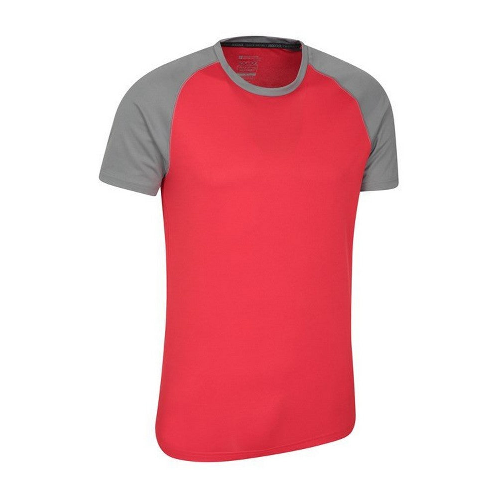 Red-Grey - Side - Mountain Warehouse Mens Endurance Breathable T-Shirt