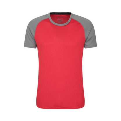 Red-Grey - Front - Mountain Warehouse Mens Endurance Breathable T-Shirt