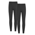 Black - Lifestyle - Mountain Warehouse Womens-Ladies Talus Thermal Base Layer Leggings (Pack of 2)