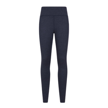 Navy - Front - Mountain Warehouse Womens-Ladies Contin Trekking Thermal Leggings