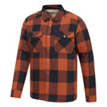Burnt Orange - Lifestyle - Mountain Warehouse Mens Pinn Flannel Borg Lined Shirt
