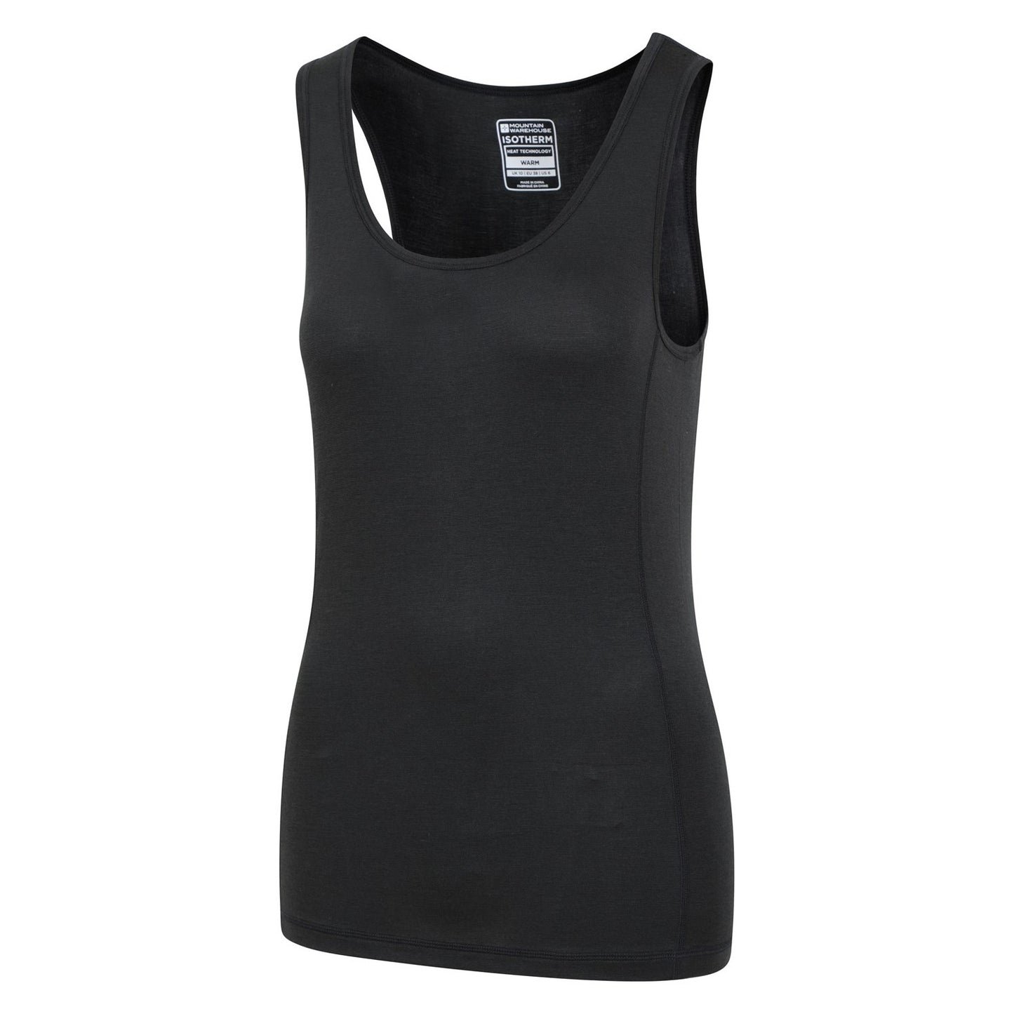 Black - Side - Mountain Warehouse Womens-Ladies Keep The Heat Thermal Vest Top