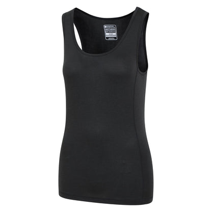 Black - Side - Mountain Warehouse Womens-Ladies Keep The Heat Thermal Vest Top