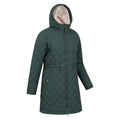 Khaki Green - Side - Mountain Warehouse Womens-Ladies Missouri Quilted Faux Fur Lined Jacket
