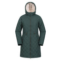 Khaki Green - Front - Mountain Warehouse Womens-Ladies Missouri Quilted Faux Fur Lined Jacket