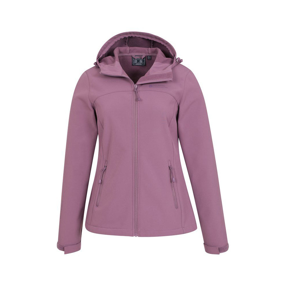 Dusky Purple - Pack Shot - Mountain Warehouse Womens-Ladies Exodus Breathable Soft Shell Jacket