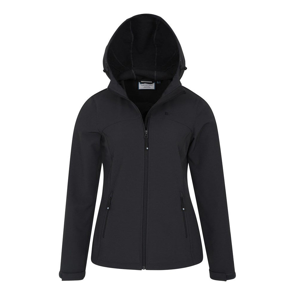 Black - Pack Shot - Mountain Warehouse Womens-Ladies Exodus Breathable Soft Shell Jacket