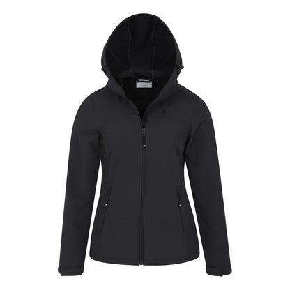 Black - Pack Shot - Mountain Warehouse Womens-Ladies Exodus Breathable Soft Shell Jacket