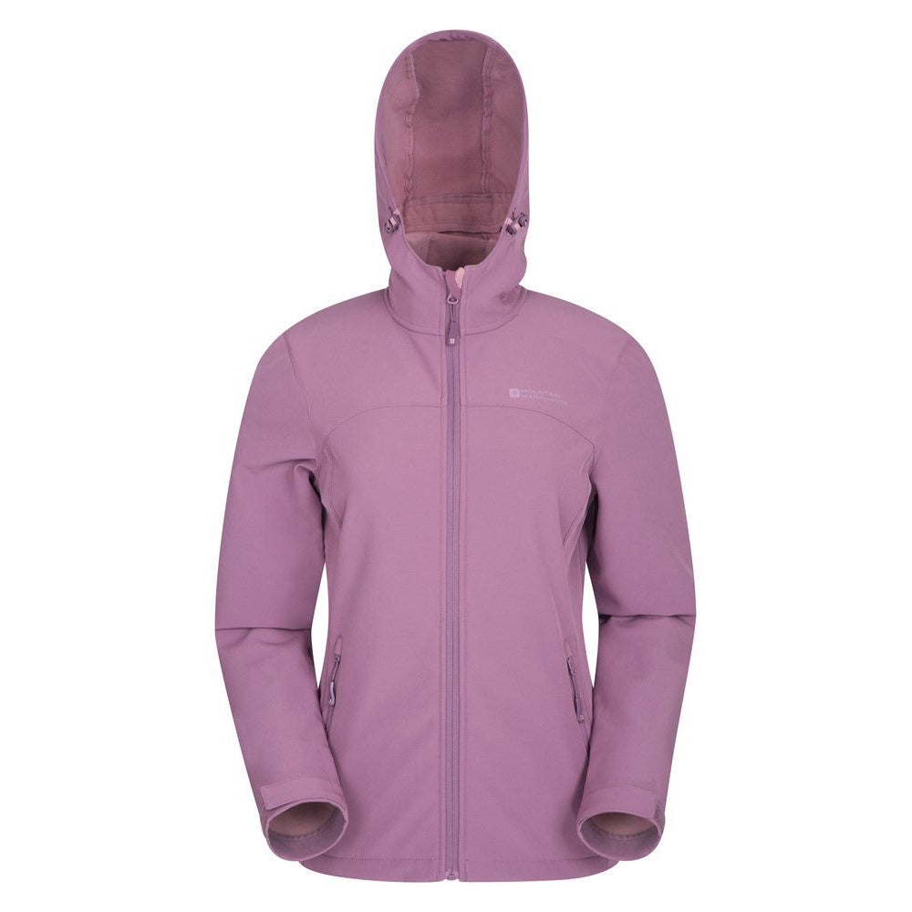 Dusky Purple - Front - Mountain Warehouse Womens-Ladies Exodus Breathable Soft Shell Jacket
