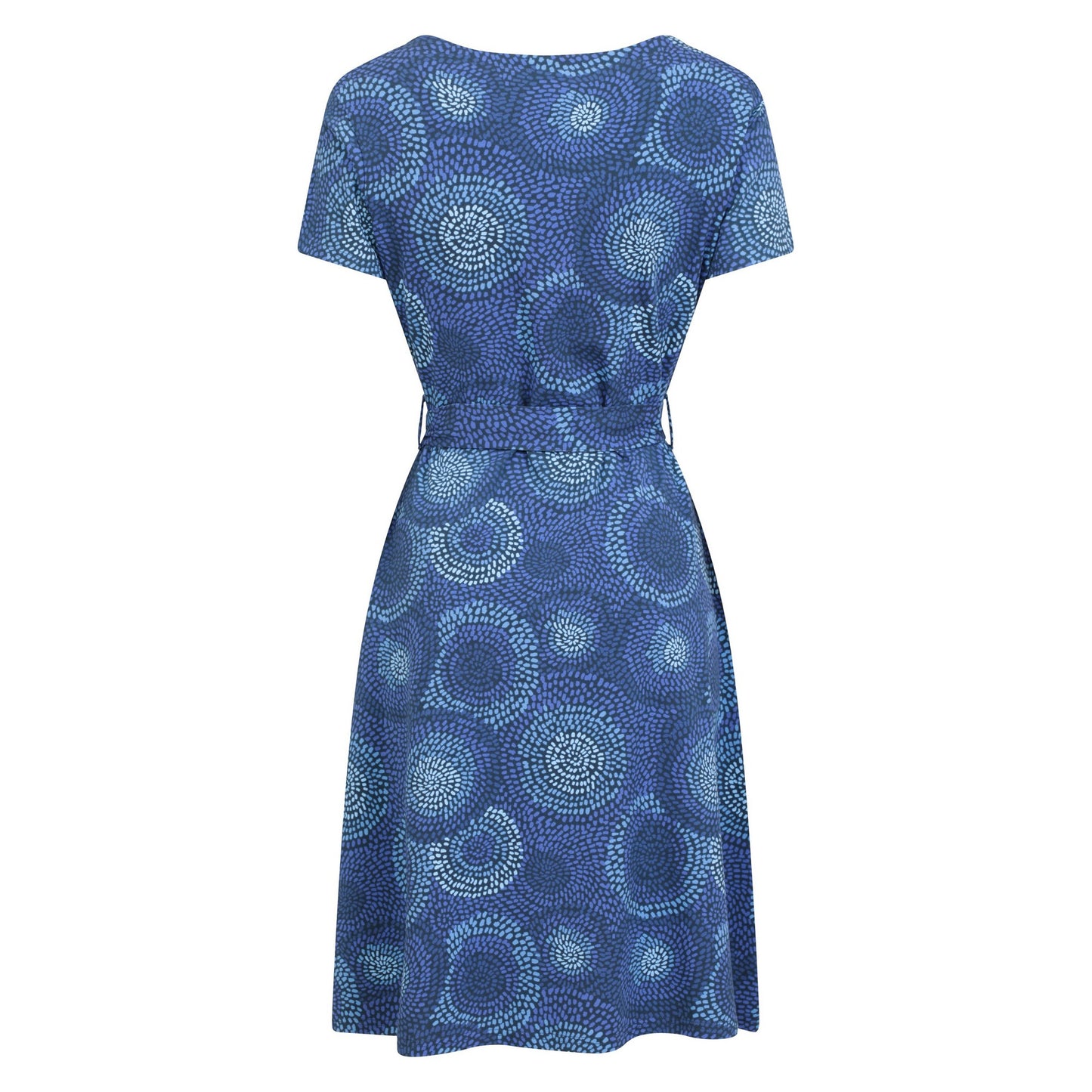 Indigo - Back - Mountain Warehouse Womens-Ladies Santorini Printed Jersey Wrap Dress