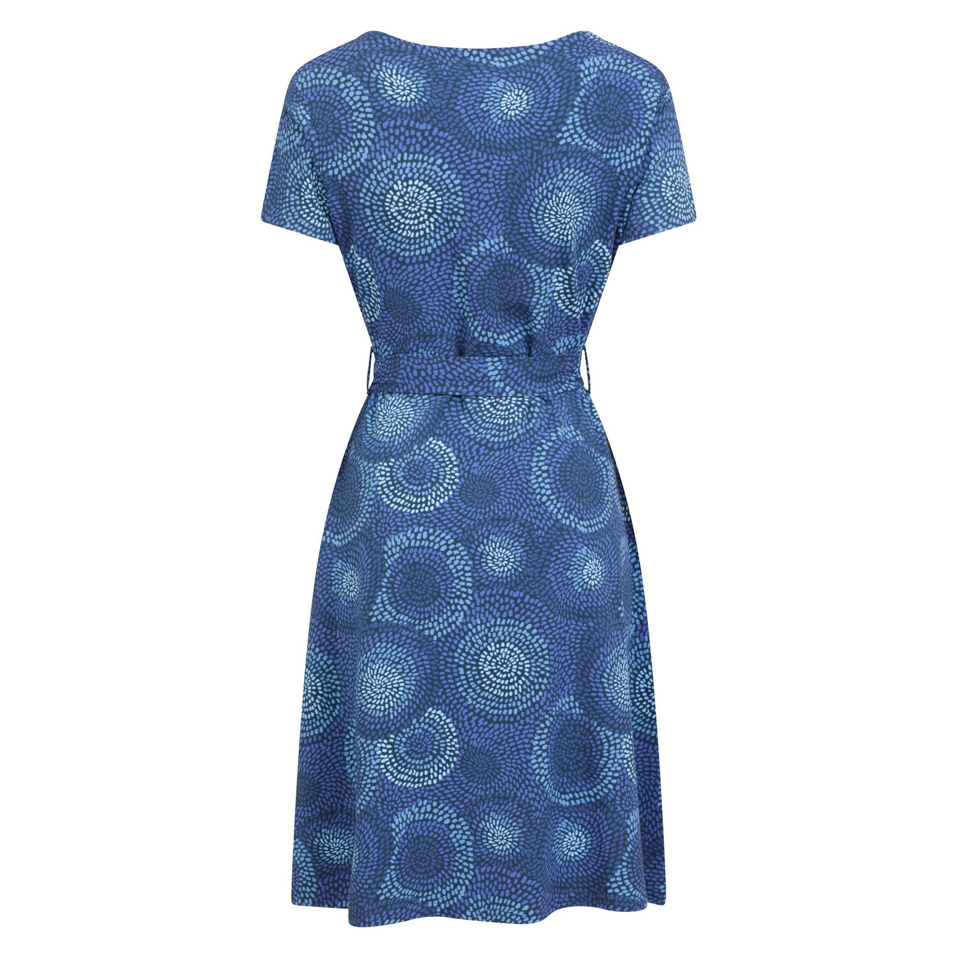 Indigo - Back - Mountain Warehouse Womens-Ladies Santorini Printed Jersey Wrap Dress