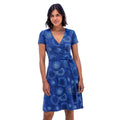 Indigo - Pack Shot - Mountain Warehouse Womens-Ladies Santorini Printed Jersey Wrap Dress