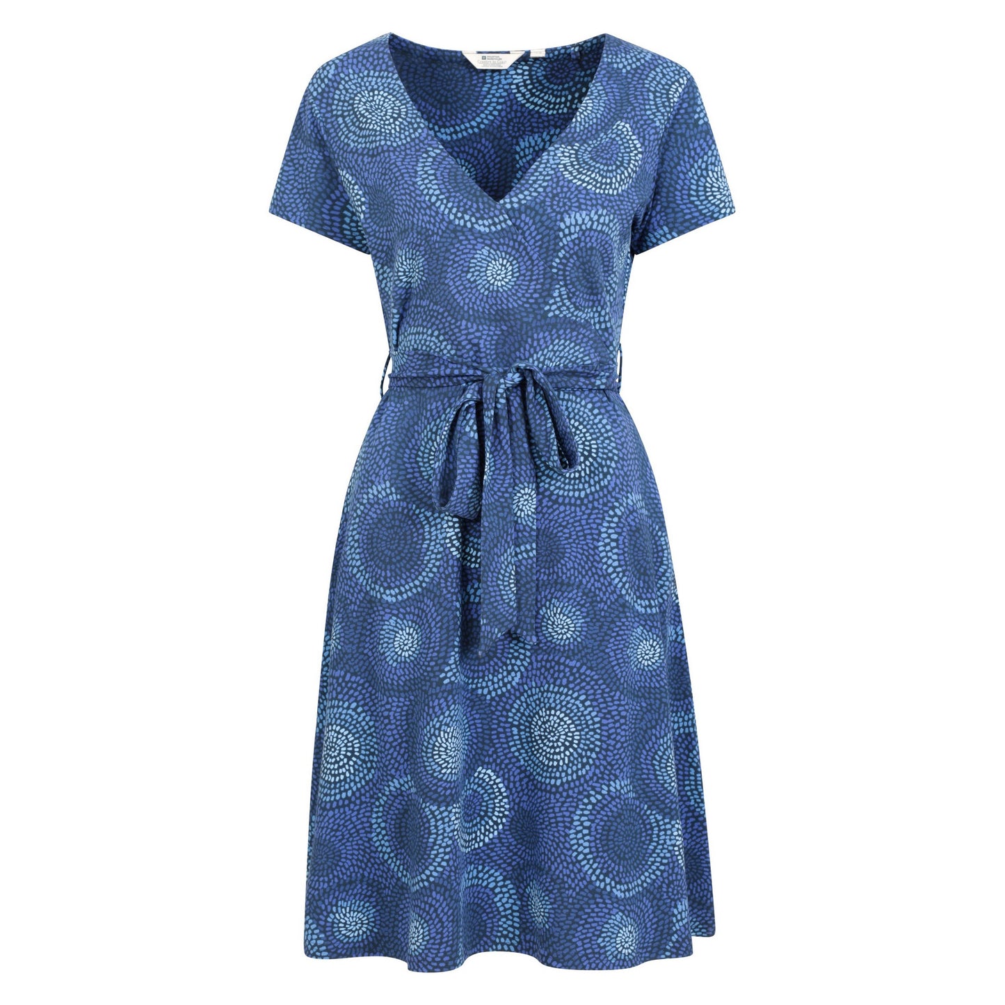 Indigo - Front - Mountain Warehouse Womens-Ladies Santorini Printed Jersey Wrap Dress