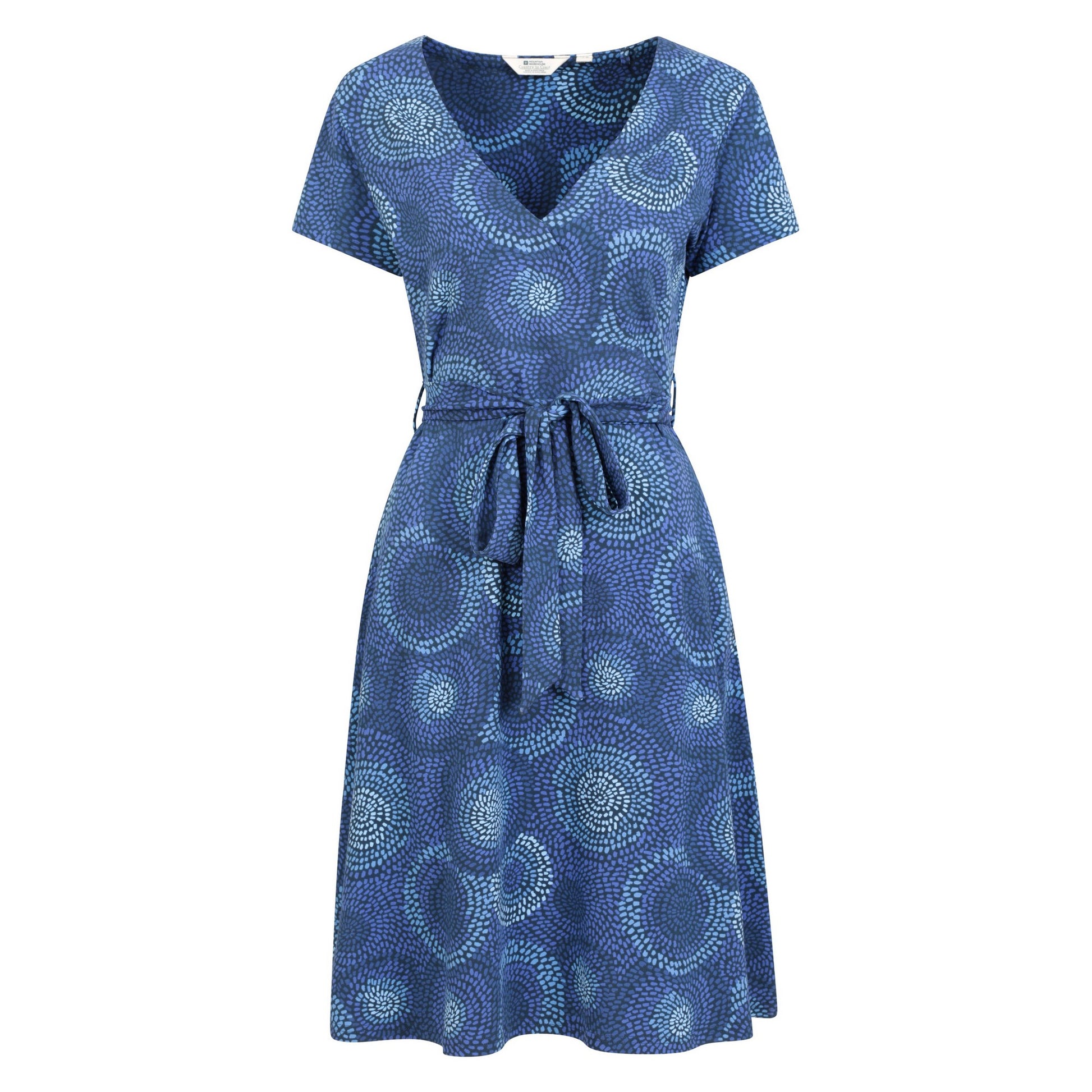 Indigo - Front - Mountain Warehouse Womens-Ladies Santorini Printed Jersey Wrap Dress