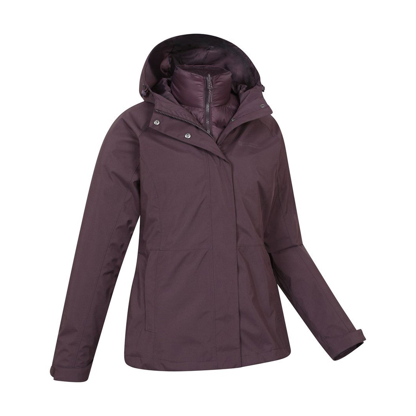 Dark Burgundy - Back - Mountain Warehouse Womens-Ladies Alaskan 3 in 1 Padded Jacket