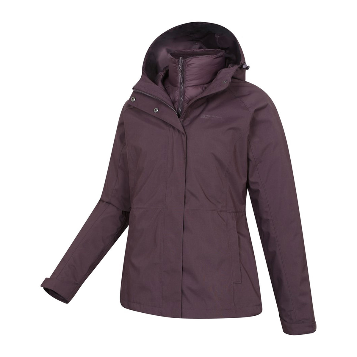 Dark Burgundy - Lifestyle - Mountain Warehouse Womens-Ladies Alaskan 3 in 1 Padded Jacket