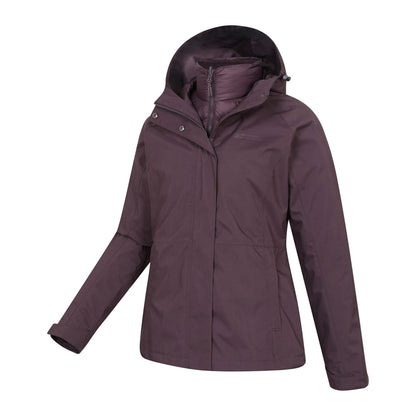 Dark Burgundy - Lifestyle - Mountain Warehouse Womens-Ladies Alaskan 3 in 1 Padded Jacket