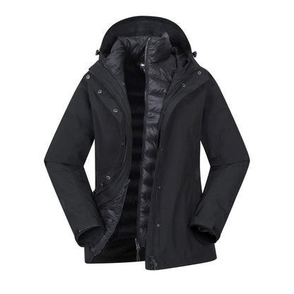 Jet Black - Front - Mountain Warehouse Womens-Ladies Alaskan 3 in 1 Padded Jacket