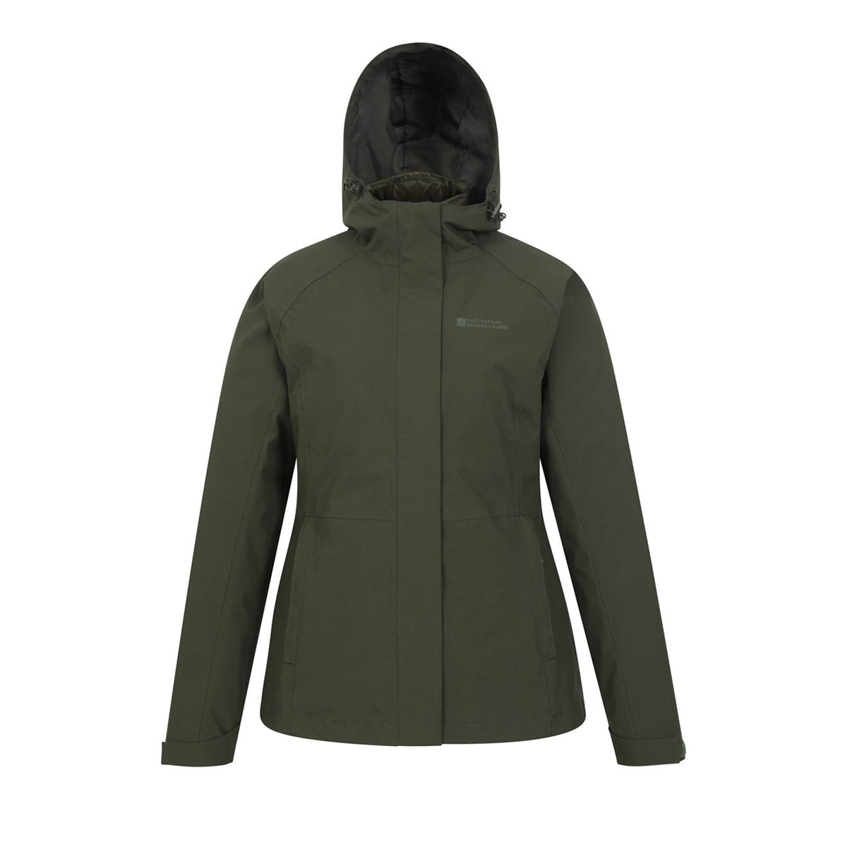 Khaki Green - Front - Mountain Warehouse Womens-Ladies Alaskan 3 in 1 Padded Jacket