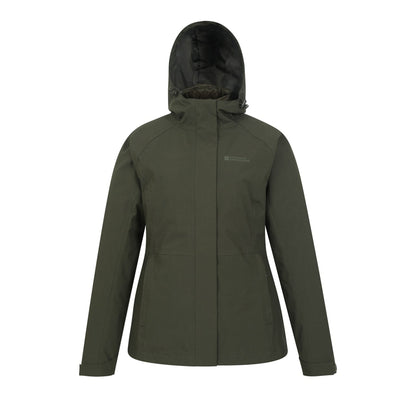 Khaki Green - Front - Mountain Warehouse Womens-Ladies Alaskan 3 in 1 Padded Jacket