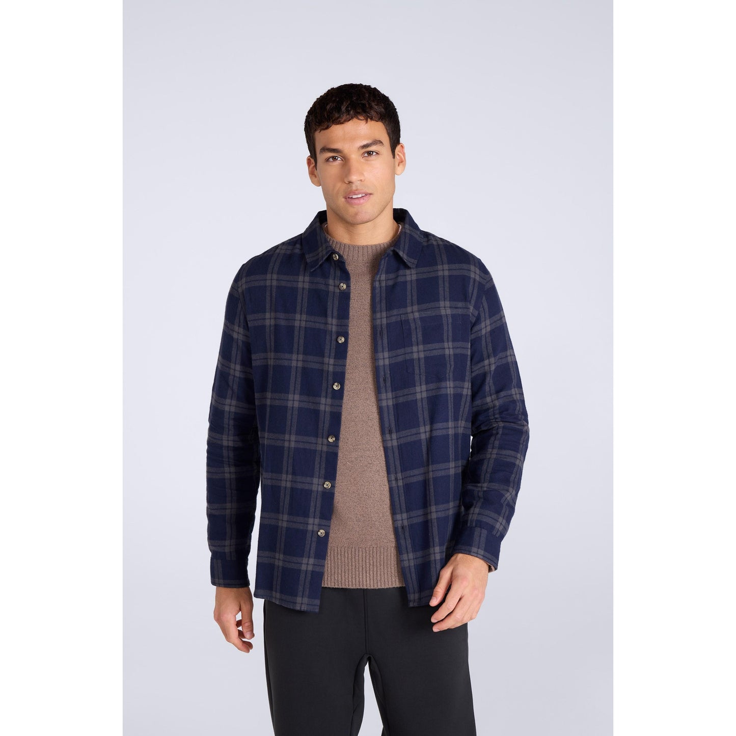 Blue - Front - Animal Mens Cove Flannel Shirt