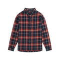 Navy - Front - Animal Mens Cove Flannel Shirt