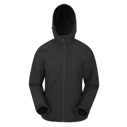 Black - Front - Mountain Warehouse Womens-Ladies Exodus Breathable Soft Shell Jacket
