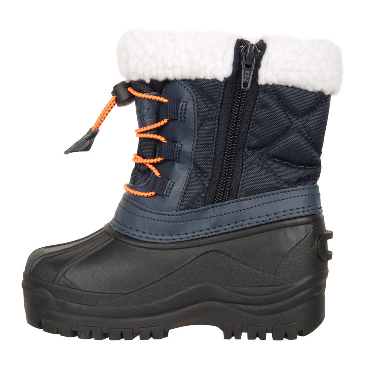 Navy - Side - Mountain Warehouse Childrens-Kids Arctic Adaptive Waterproof Snow Boots