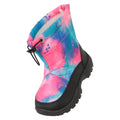Pale Pink - Front - Mountain Warehouse Toddler Caribou Adaptive Tie Dye Snow Boots