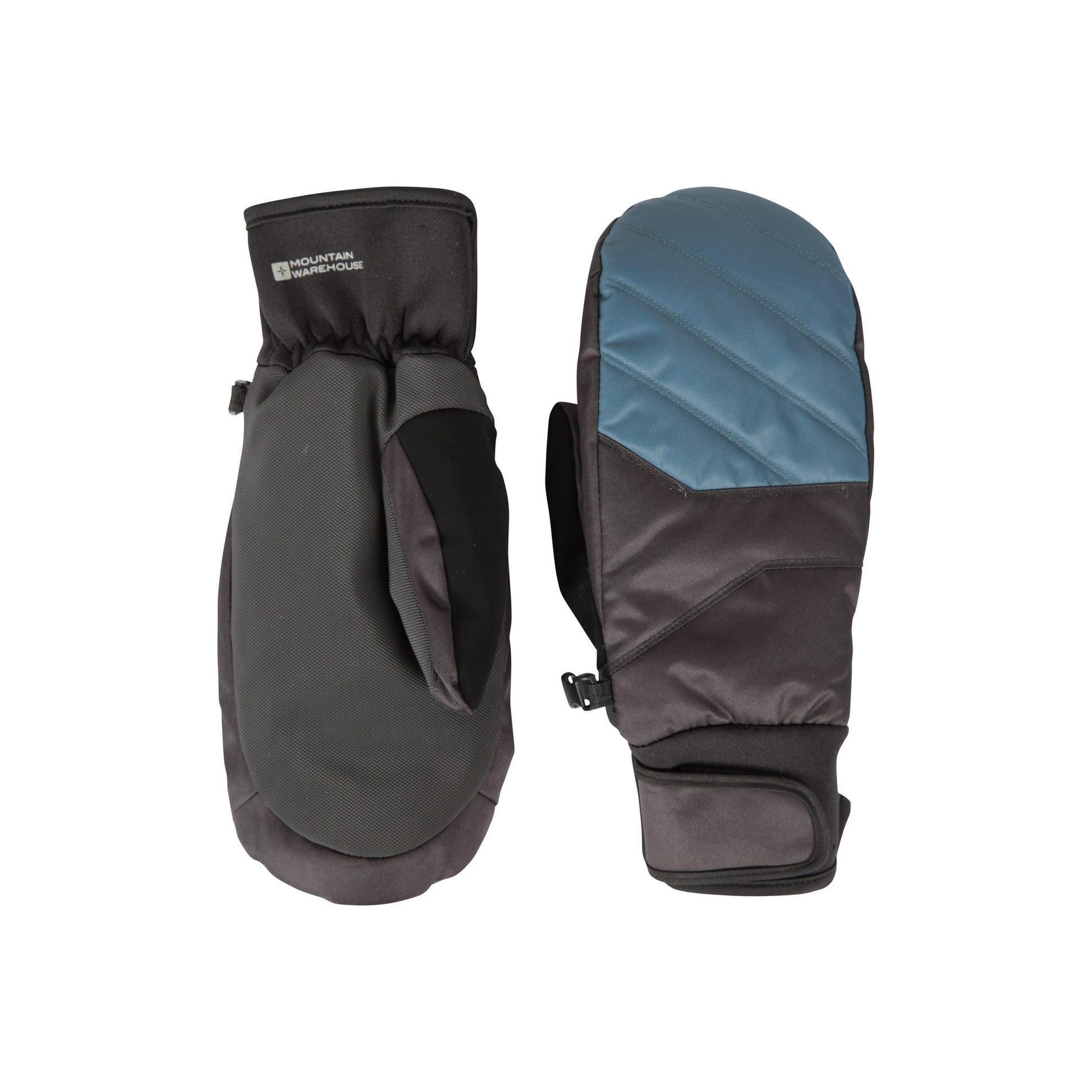 Black-Blue - Side - Mountain Warehouse Mens Arctic Edge Waterproof Ski Mittens