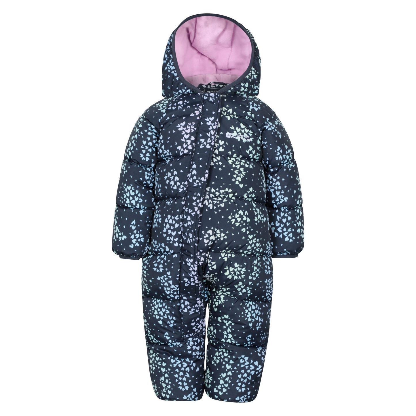 Navy - Front - Mountain Warehouse Toddler Frosty Clouds Padded Snowsuit