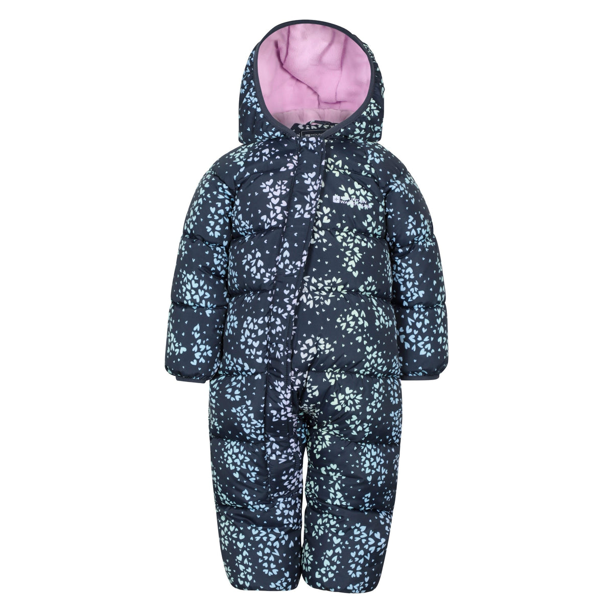Navy - Front - Mountain Warehouse Toddler Frosty Clouds Padded Snowsuit