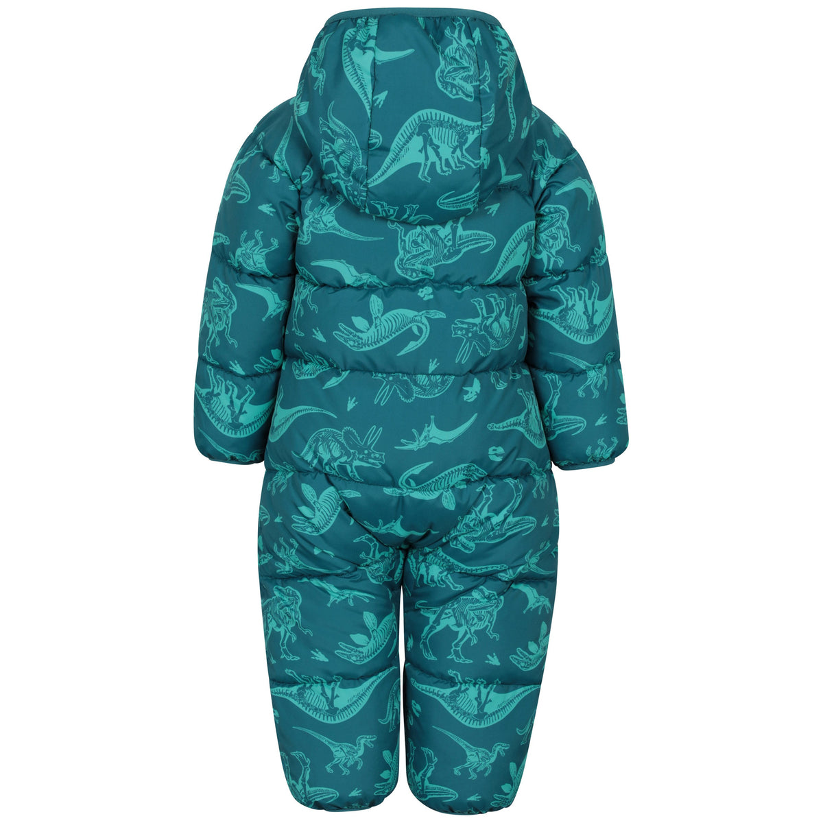 Dark Teal - Back - Mountain Warehouse Toddler Frosty Clouds Padded Snowsuit