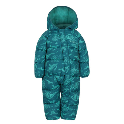 Dark Teal - Front - Mountain Warehouse Toddler Frosty Clouds Padded Snowsuit