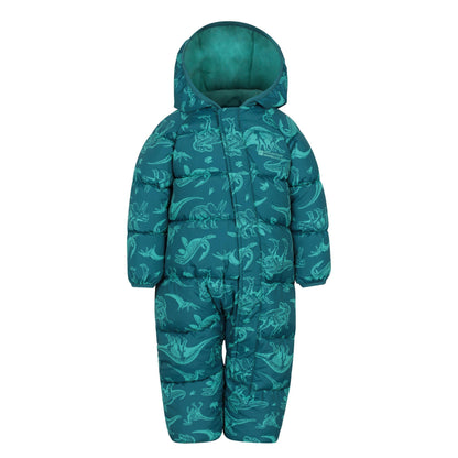 Dark Teal - Front - Mountain Warehouse Toddler Frosty Clouds Padded Snowsuit