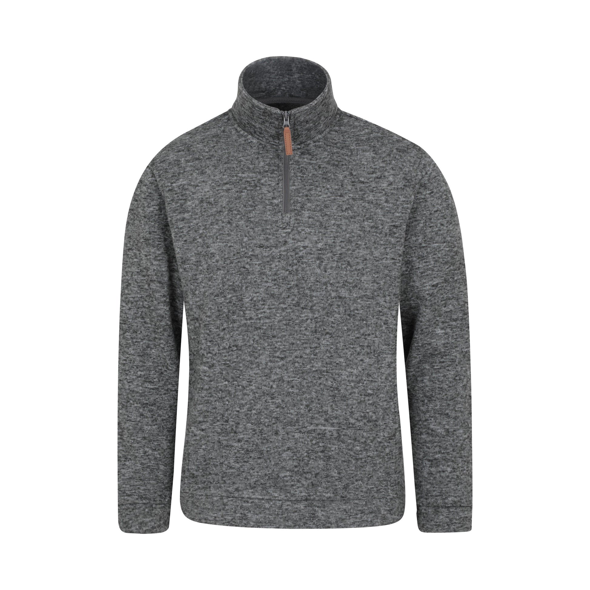 Charcoal - Front - Mountain Warehouse Mens Idris Fleece Top