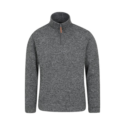 Charcoal - Front - Mountain Warehouse Mens Idris Fleece Top
