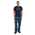 Navy - Close up - Animal Mens Kickback Organic Pyjama Set