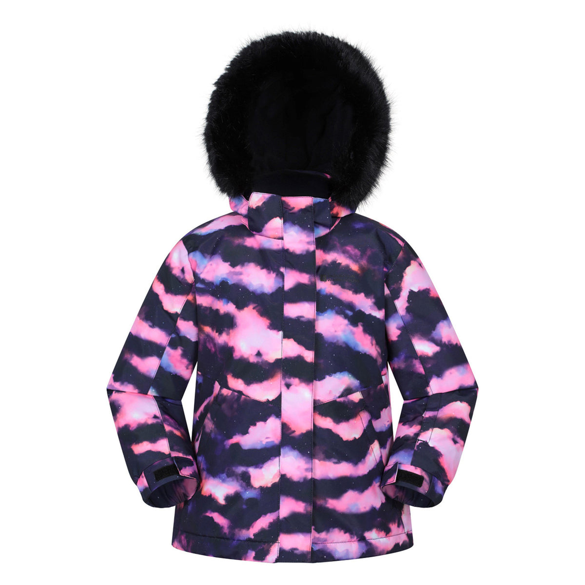 Pink - Front - Mountain Warehouse Childrens-Kids Glacial Floral Water Resistant Jacket