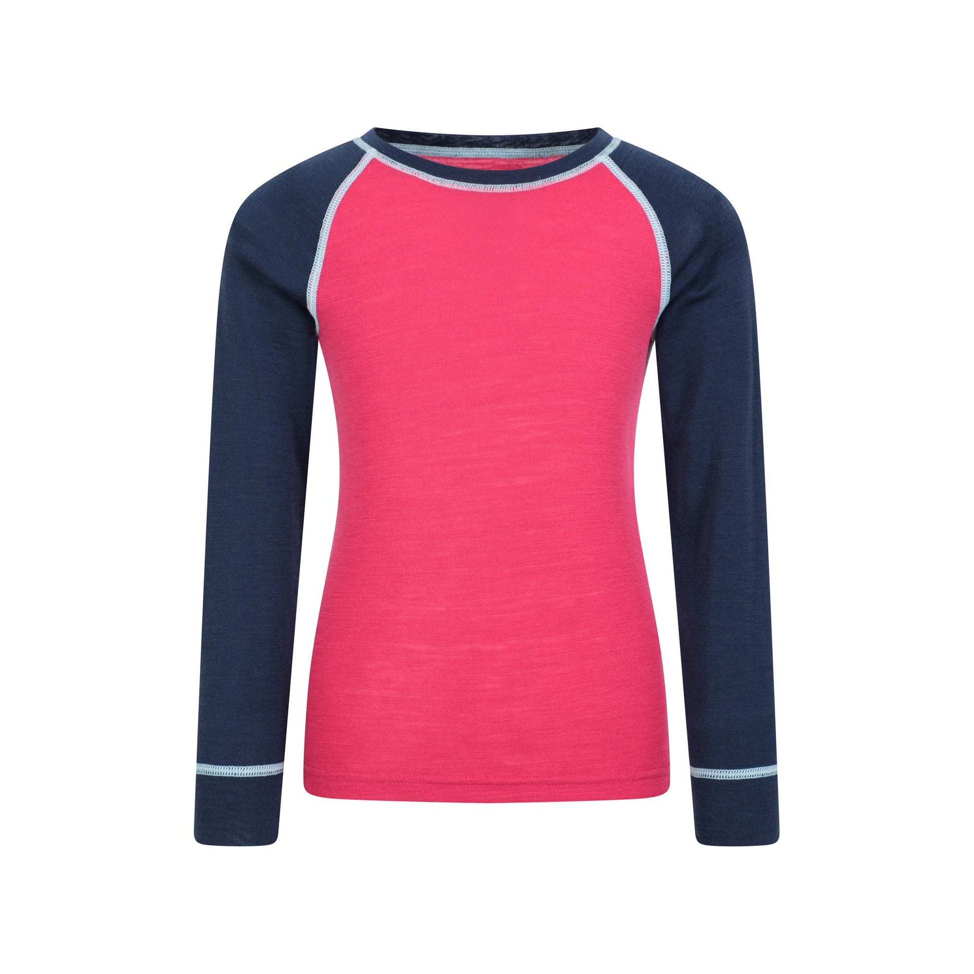 Purple - Side - Mountain Warehouse Childrens-Kids Merino II Base Layer Set