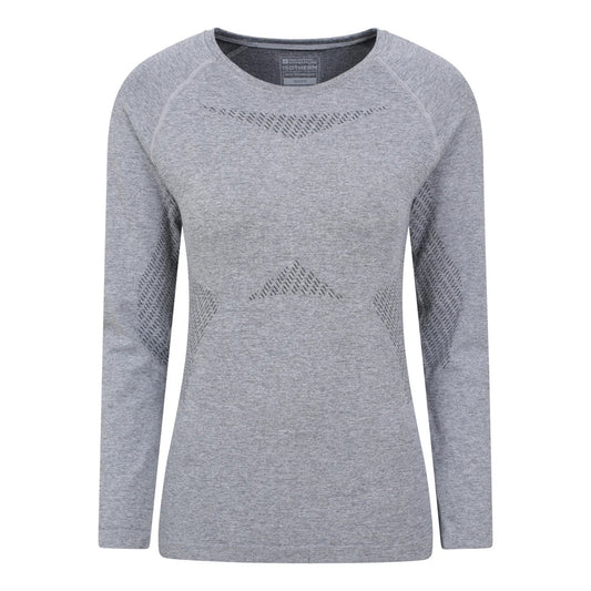 Light Grey - Front - Mountain Warehouse Womens-Ladies Off Piste II Base Layer Top