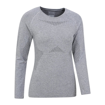 Light Grey - Side - Mountain Warehouse Womens-Ladies Off Piste II Base Layer Top