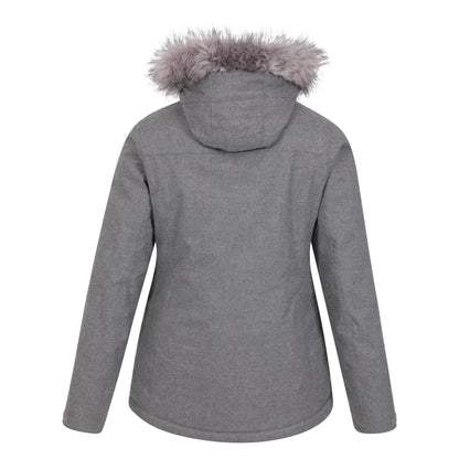 Grey - Back - Mountain Warehouse Womens-Ladies Snow II Waterproof Ski Jacket