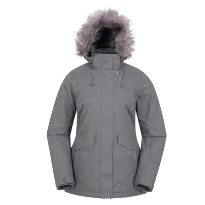 Grey - Front - Mountain Warehouse Womens-Ladies Snow II Waterproof Ski Jacket