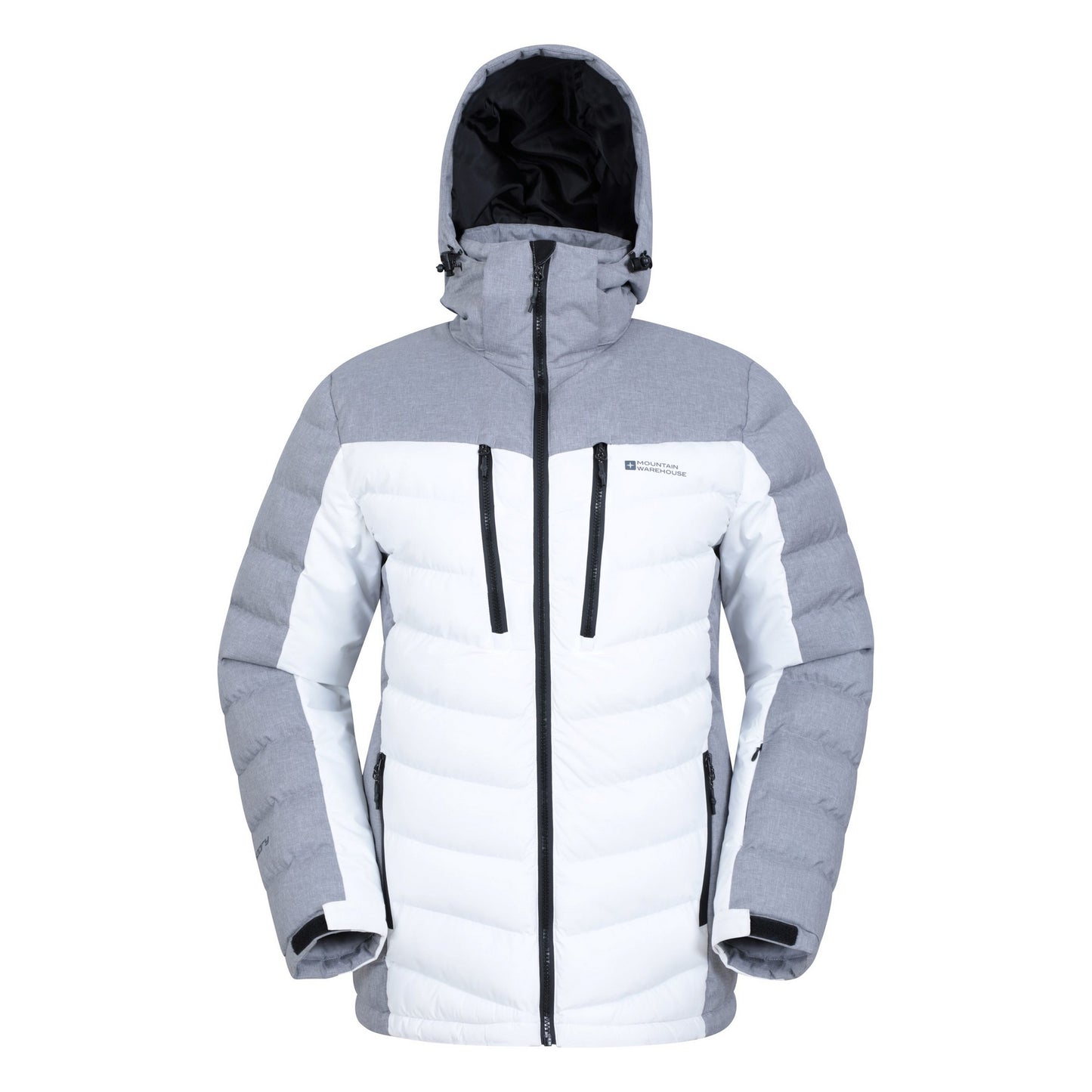 White - Front - Mountain Warehouse Mens Vulcan III Ski Jacket