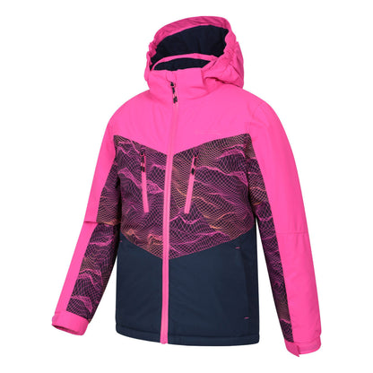 Dark Pink - Side - Mountain Warehouse Childrens-Kids Storm II Extreme Galaxy Ombre Ski Jacket