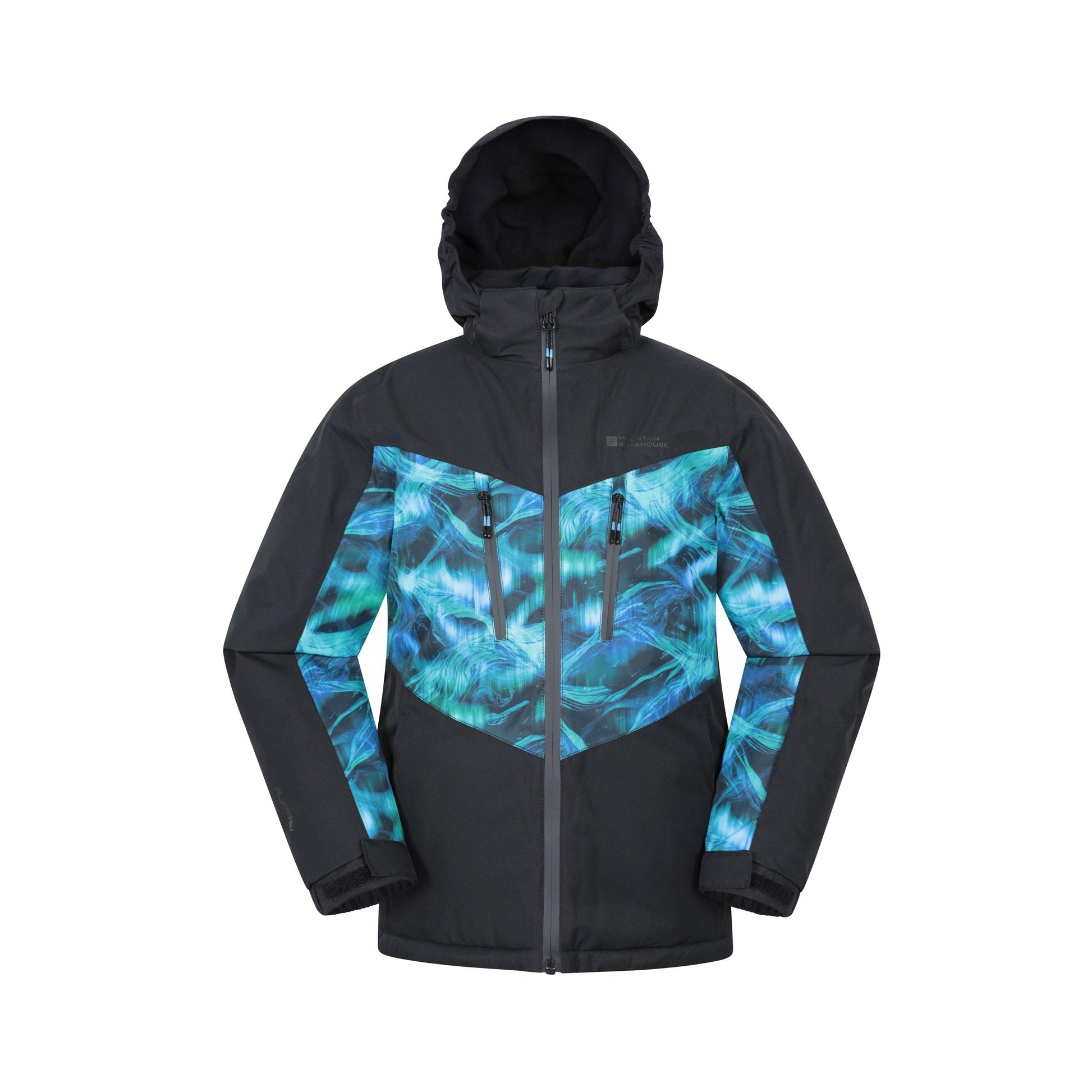 Dark Teal - Front - Mountain Warehouse Childrens-Kids Storm II Extreme Galaxy Ombre Ski Jacket