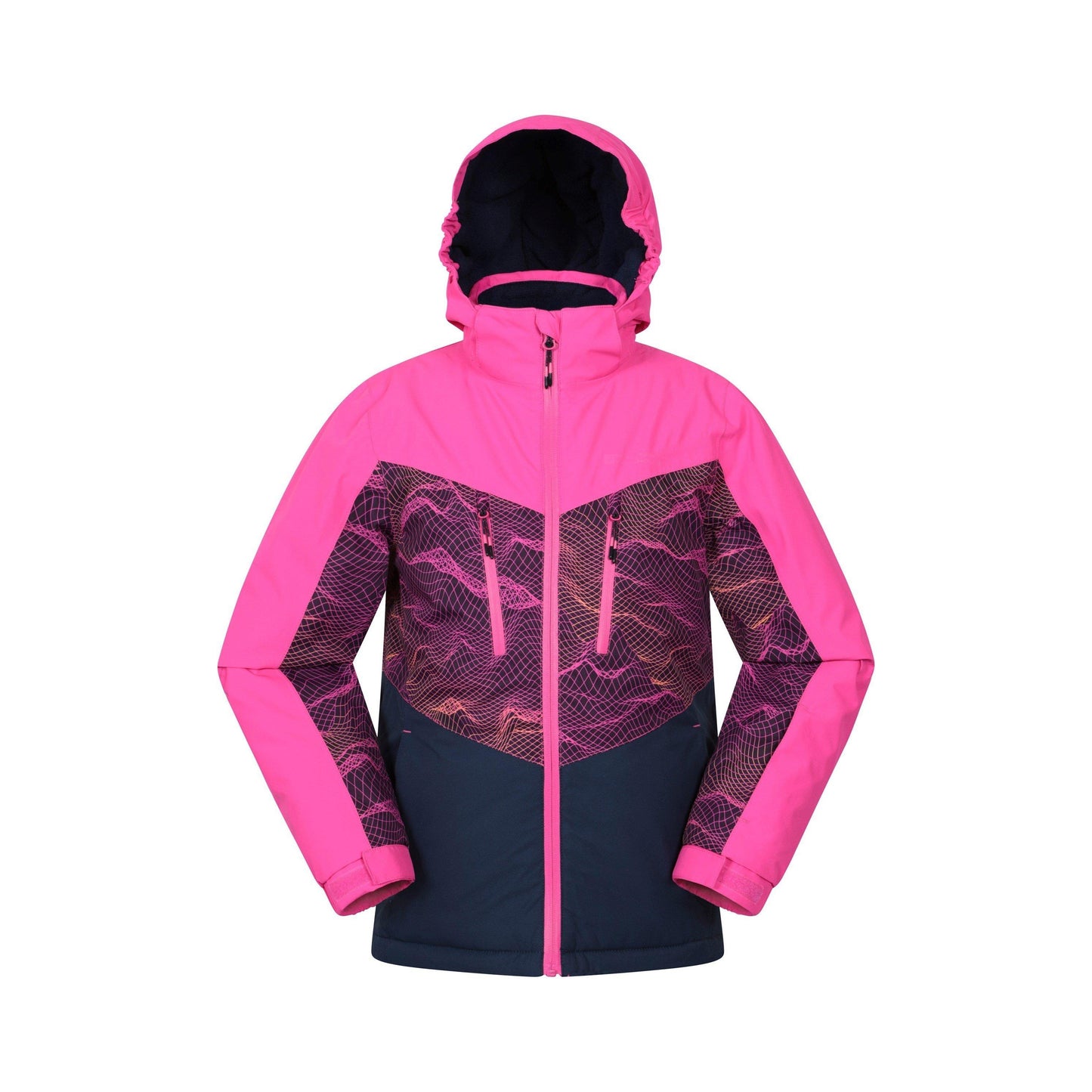 Dark Pink - Front - Mountain Warehouse Childrens-Kids Storm II Extreme Galaxy Ombre Ski Jacket